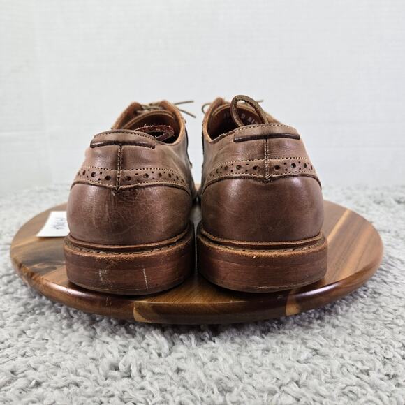 Allen Edmonds Mens 14D Bainbridge Brown Leather Cap Toe Brogue Medallion Oxford main image 5